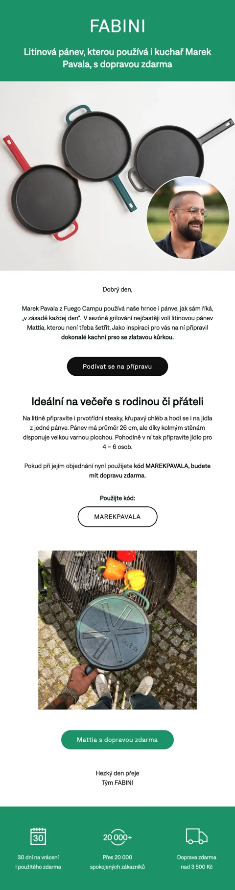 Grafická produktová kampaň FABINI, během spolupráce