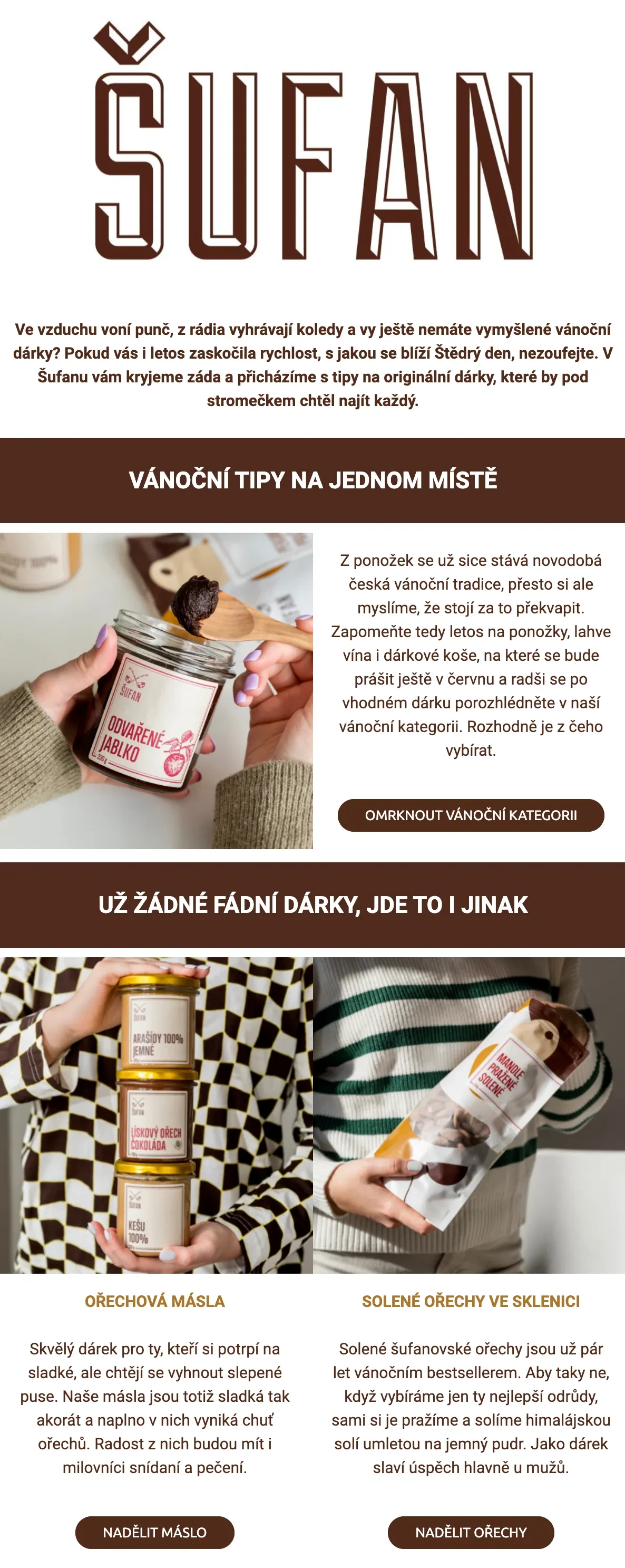 Před změnou: původní vánoční newsletter