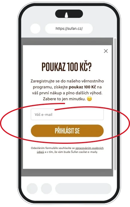 Po úpravě: stačí vyplnit e-mail